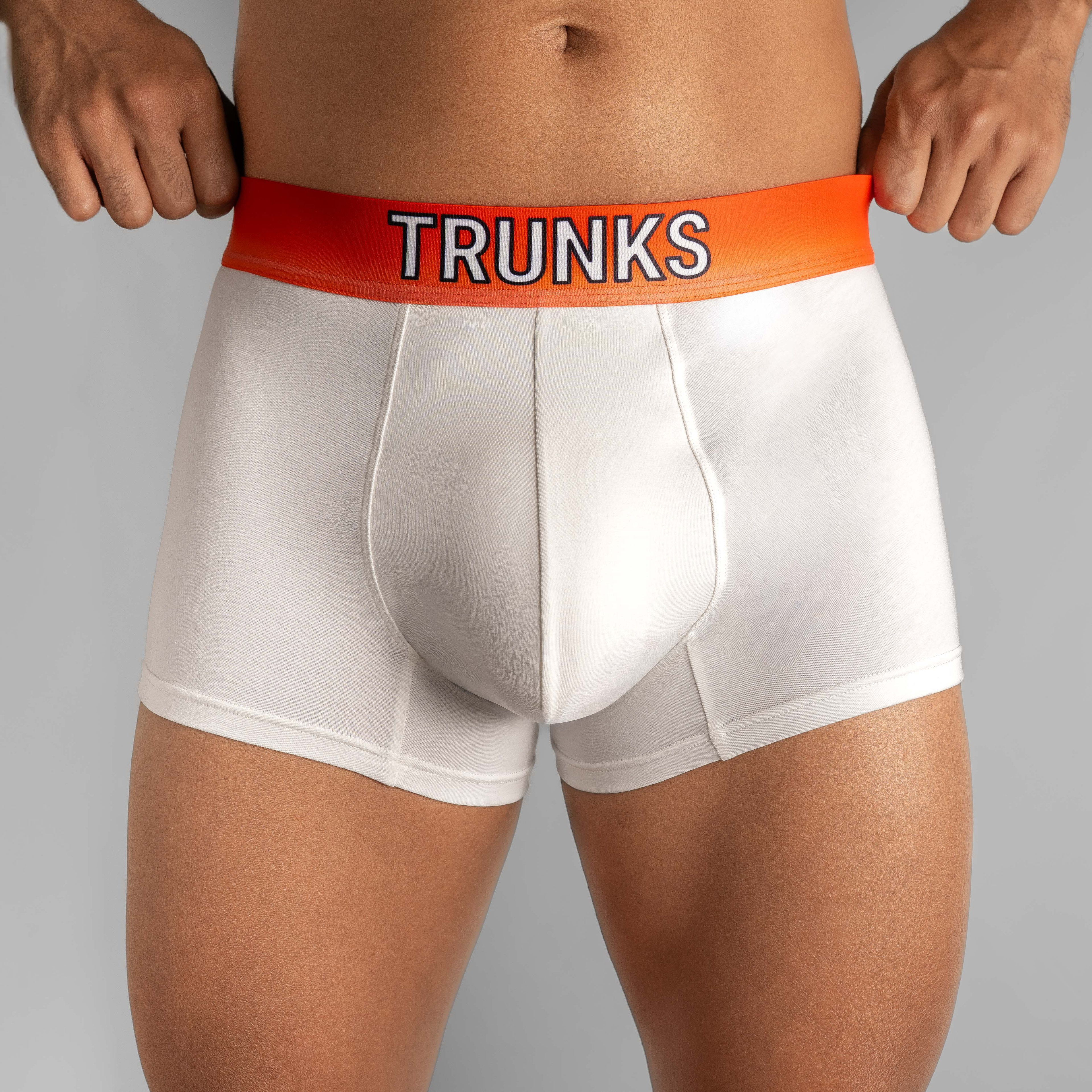 BOXER BRIEF WHITE & SUNSET ORANGE
